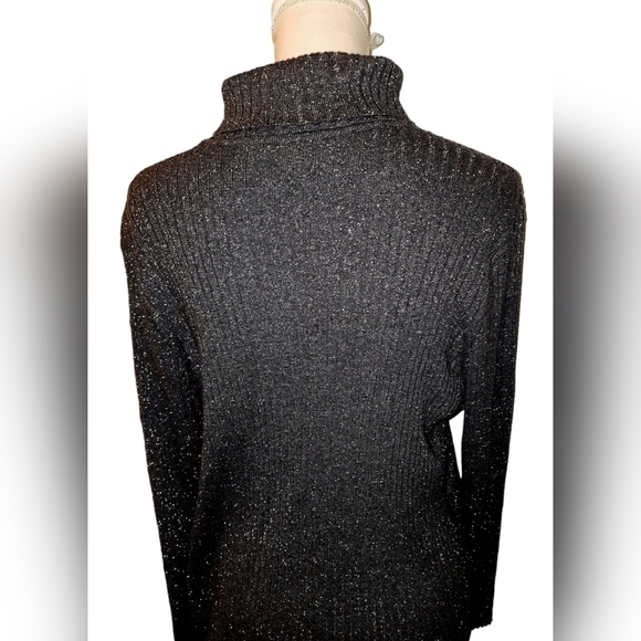 CHICO'S TURTLE NECK GLITTER SWEATER - Picture 2 of 4